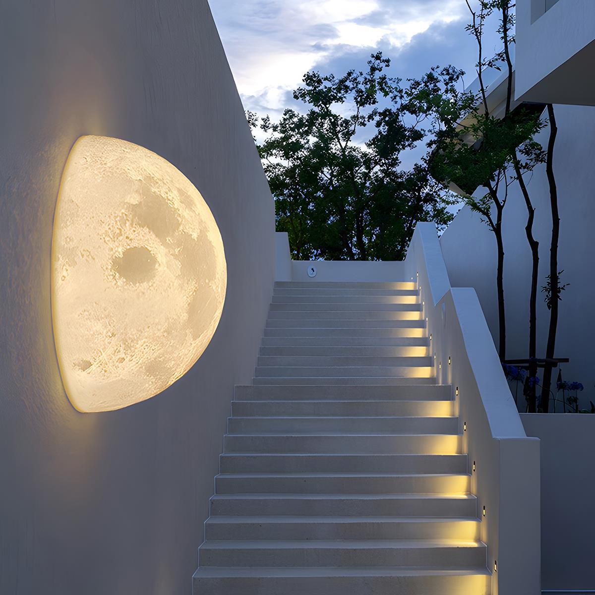 Solar Hemisphere Moon Waterproof Outdoor Porch LED Exterior Wall Lights - Flyachilles