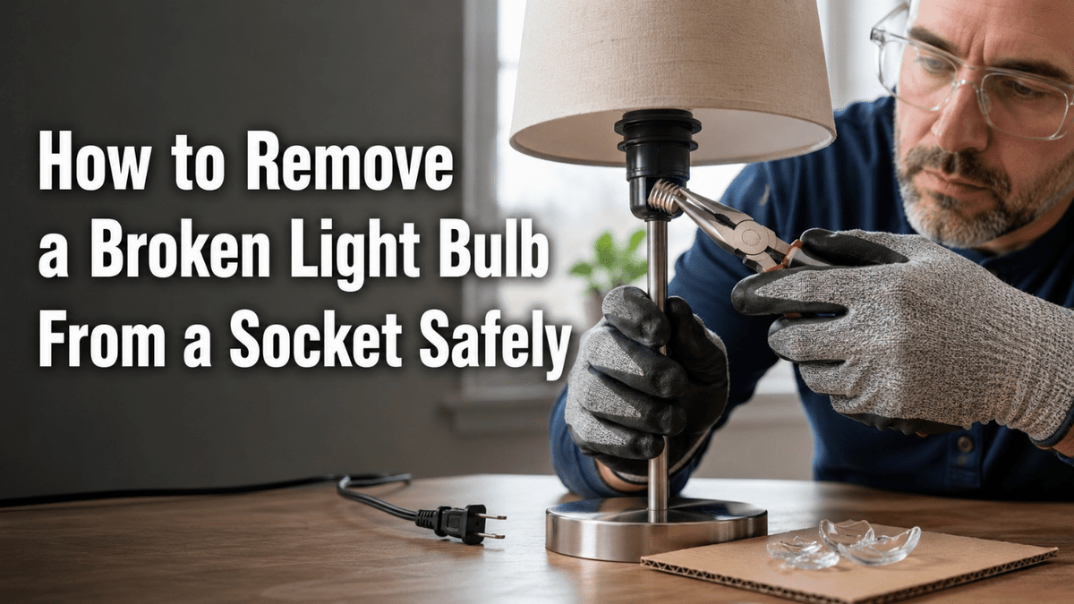 How to Remove a Broken Light Bulb From a Socket Safely - Flyachilles