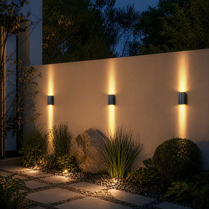 Rectangular Waterproof Up and Down Lights LED Modern Wall Sconce Lighting