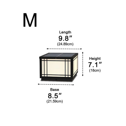 Retro Grilles Waterproof LED 3 Color Modes Solar Fence Post Lights with Remote