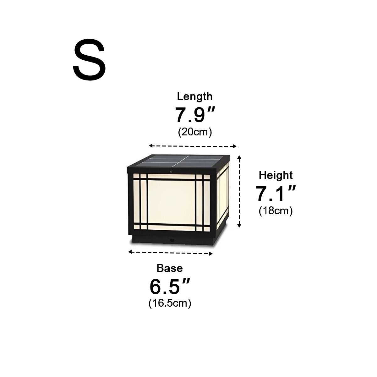 Retro Grilles Waterproof LED 3 Color Modes Solar Fence Post Lights with Remote