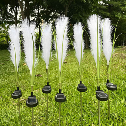 10pcs Solar Waterproof Simulated Reed Fiber Optic Outdoor Lawn Lights - Flyachilles
