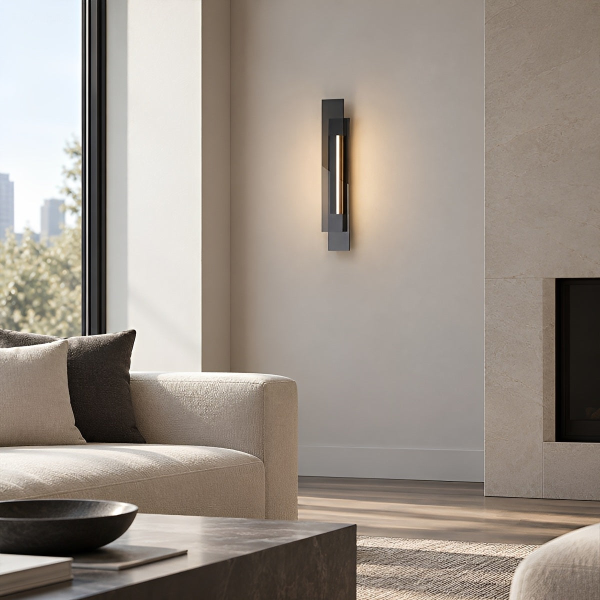 Modern Minimalist Linear Glass LED Wall Sconce