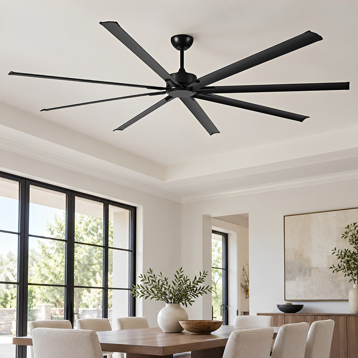 Large Modern Industrial DC Motor Oversized Commercial Ceiling Fan