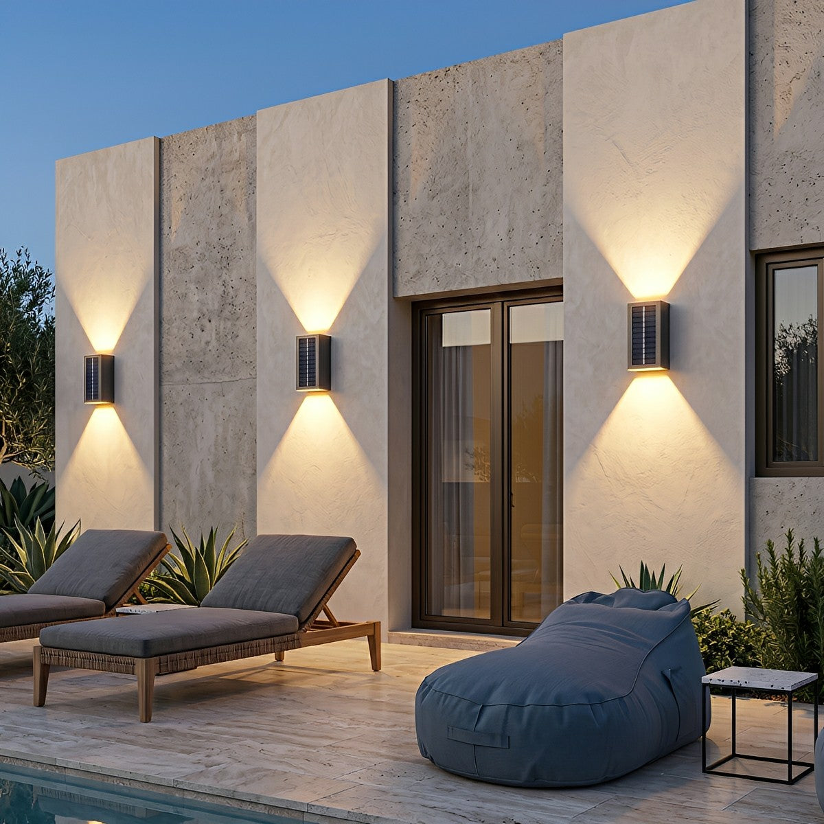 Rectangular Waterproof Up and Down Lights LED Modern Wall Sconce Lighting