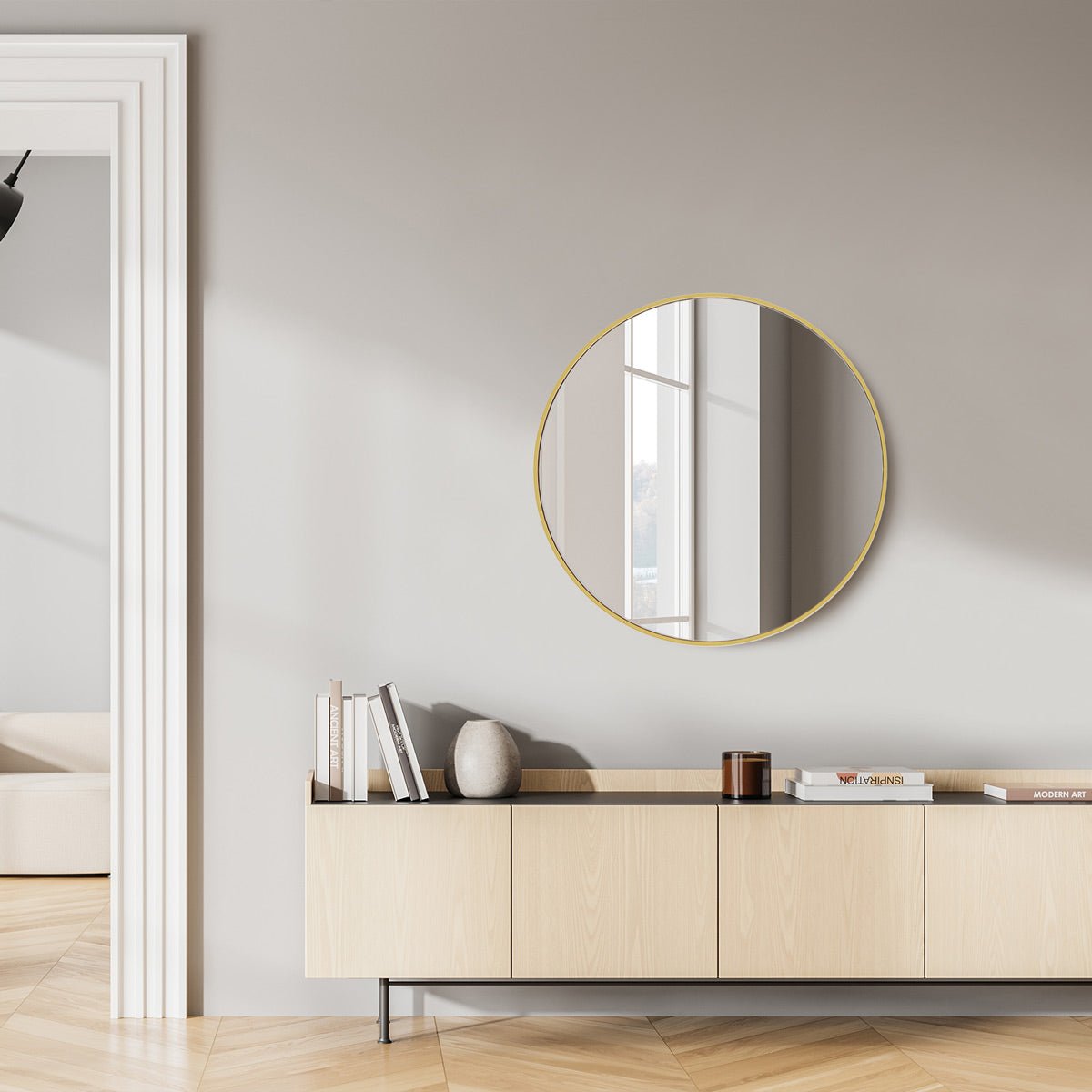 20 inch Round High - definition Wall Makeup Mirror Vanity Mirrors - Flyachilles