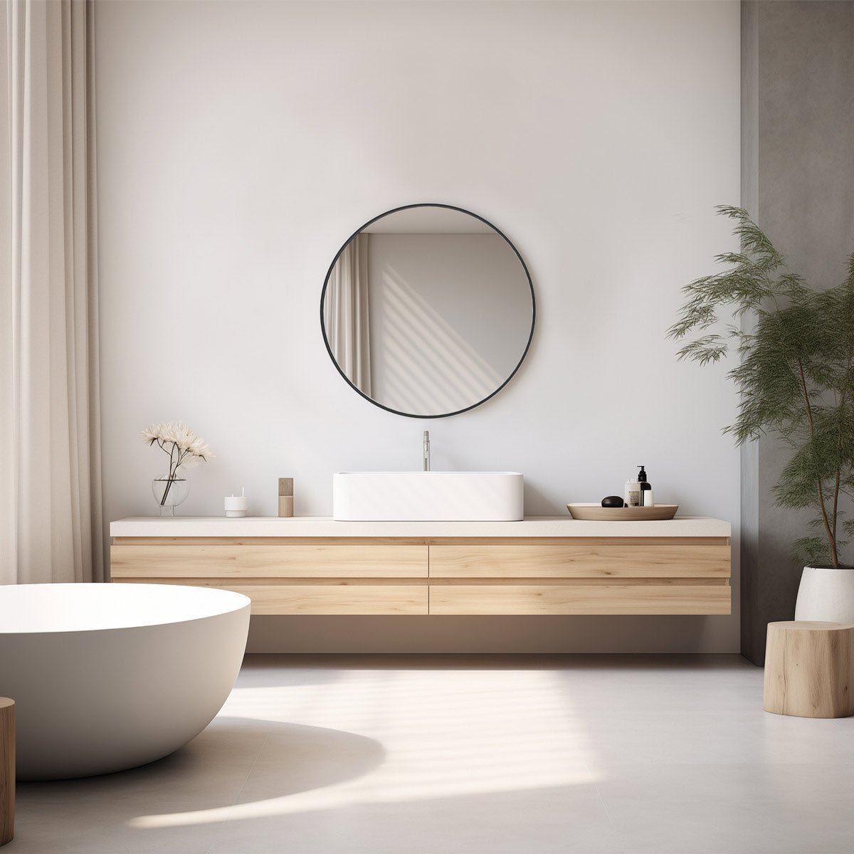 20 inch Round High - definition Wall Makeup Mirror Vanity Mirrors - Flyachilles