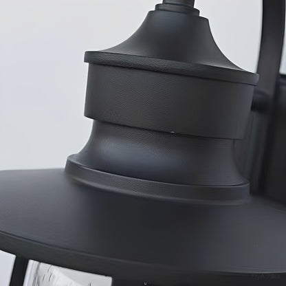 Retro Black Waterproof Lantern Outdoor Wall Sconces
