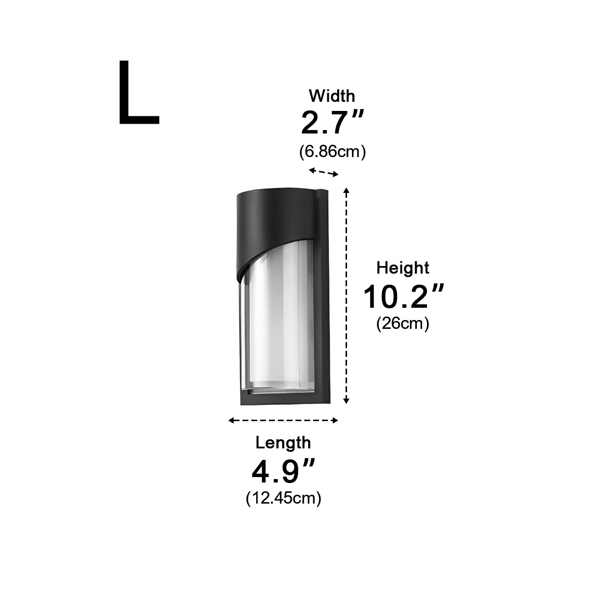 Creative Waterproof LED Black Modern Outdoor Wall Lamp Exterior Lights Wall Sconce