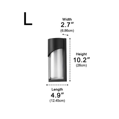 Creative Waterproof LED Black Modern Outdoor Wall Lamp Exterior Lights Wall Sconce