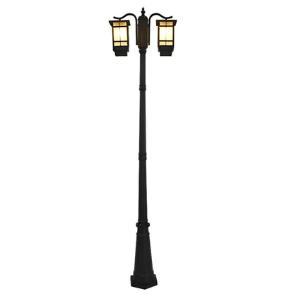 3 Lights Waterproof Black Modern Outdoor Post Lights Public Lighting - Flyachilles