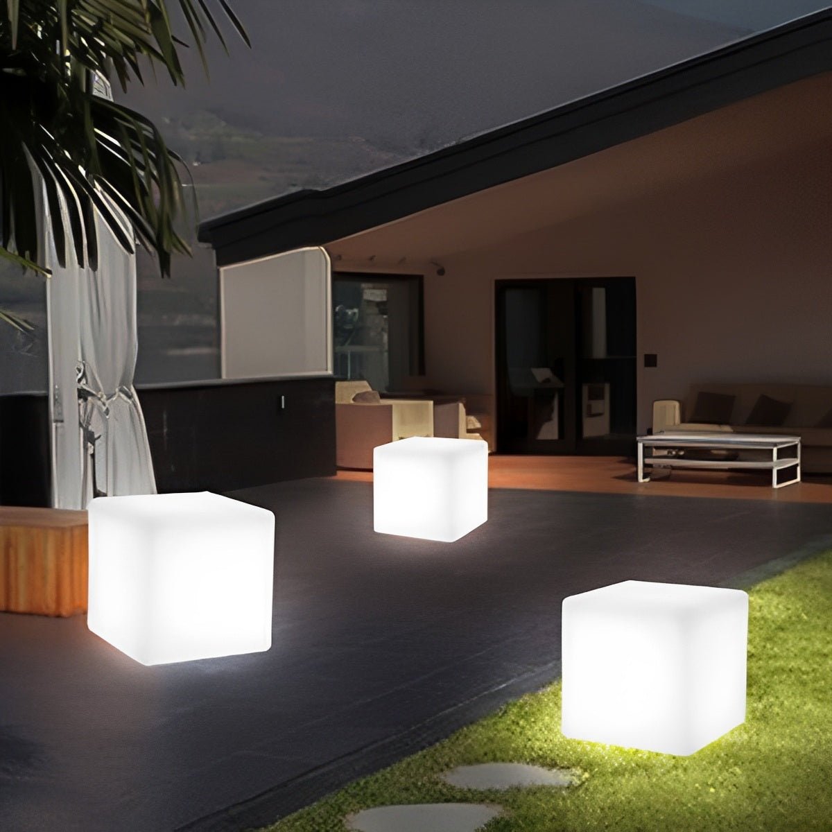 360 ° Modern Minimalist Cube Outdoor Floor Lamp - Flyachilles