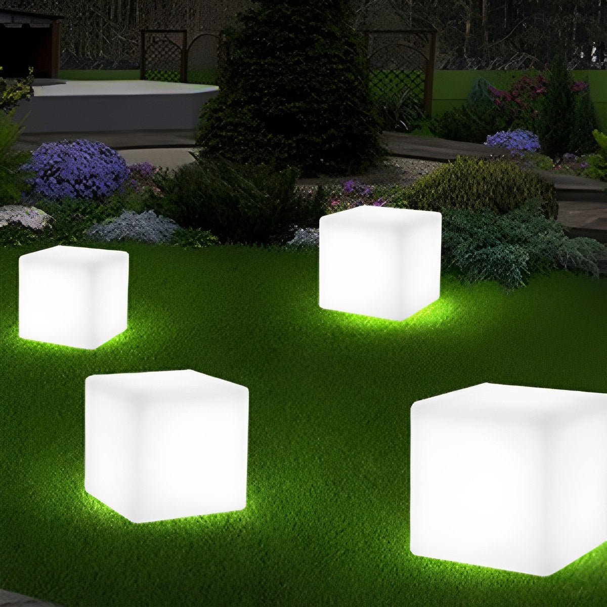 360 ° Modern Minimalist Cube Outdoor Floor Lamp - Flyachilles