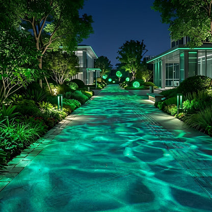 Waterproof 3D Dynamic Ocean Water Ripple LED Spotlight Ambient Lighting