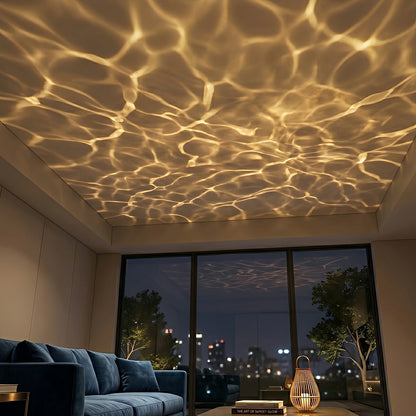 Waterproof 3D Dynamic Ocean Water Ripple LED Spotlight Ambient Lighting