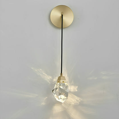 Modern Luxury Faceted Crystal Wall Sconce