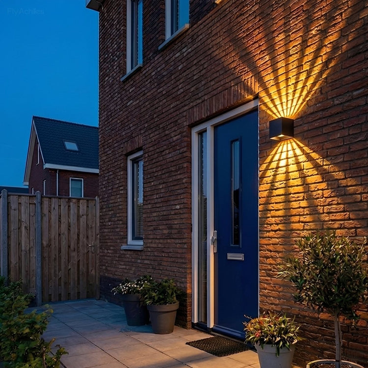 Waterproof RGB Dimmable 7-Beam Up Down LED Outdoor Wall Light
