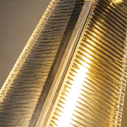 Waterproof Luxury Diamond Ribbed Glass Outdoor Wall Light