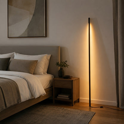 Modern Minimalist Wood LED Linear LED Floor Lamp