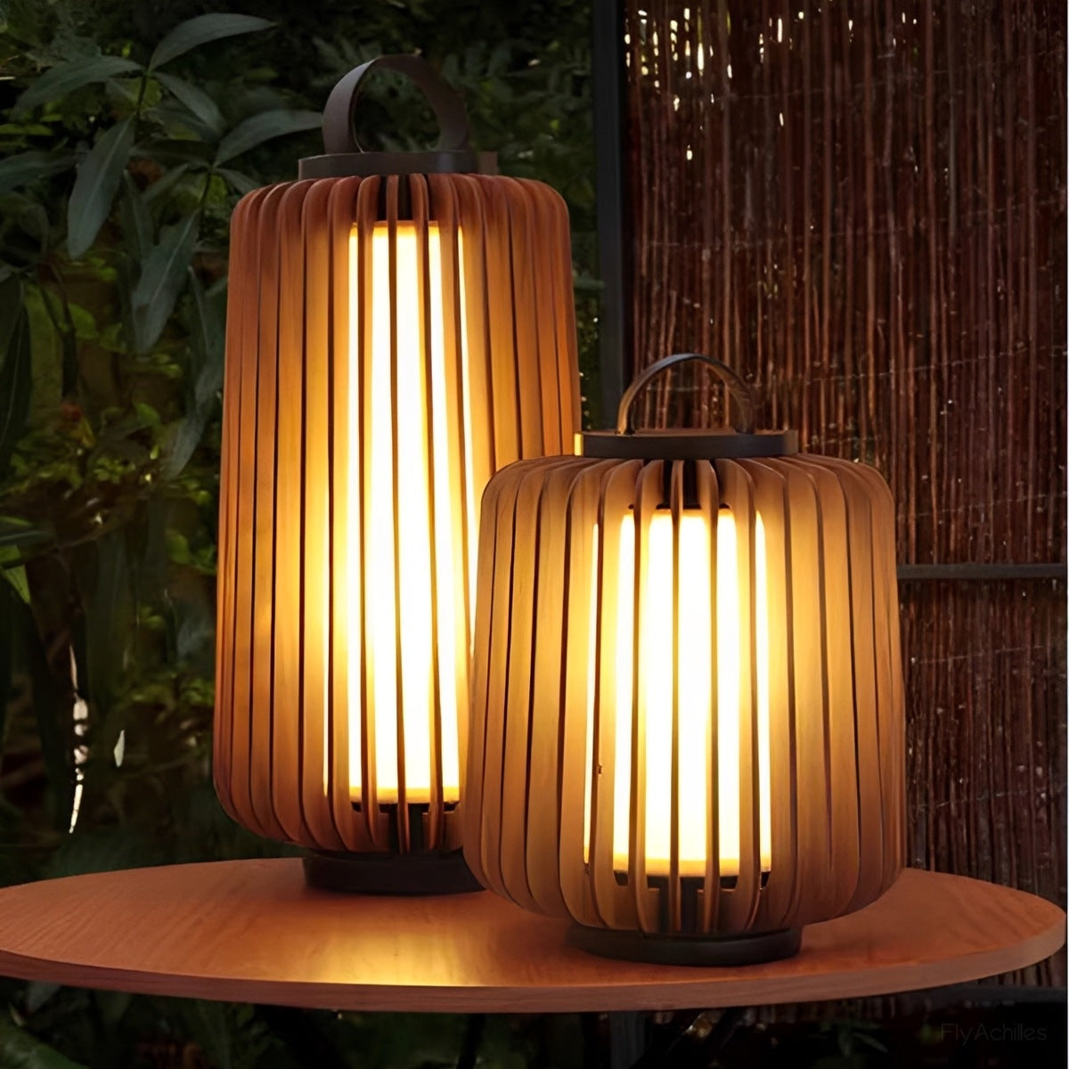 Waterproof Modern Ribbed Cylindrical LED Outdoor Floor Lamp Lantern