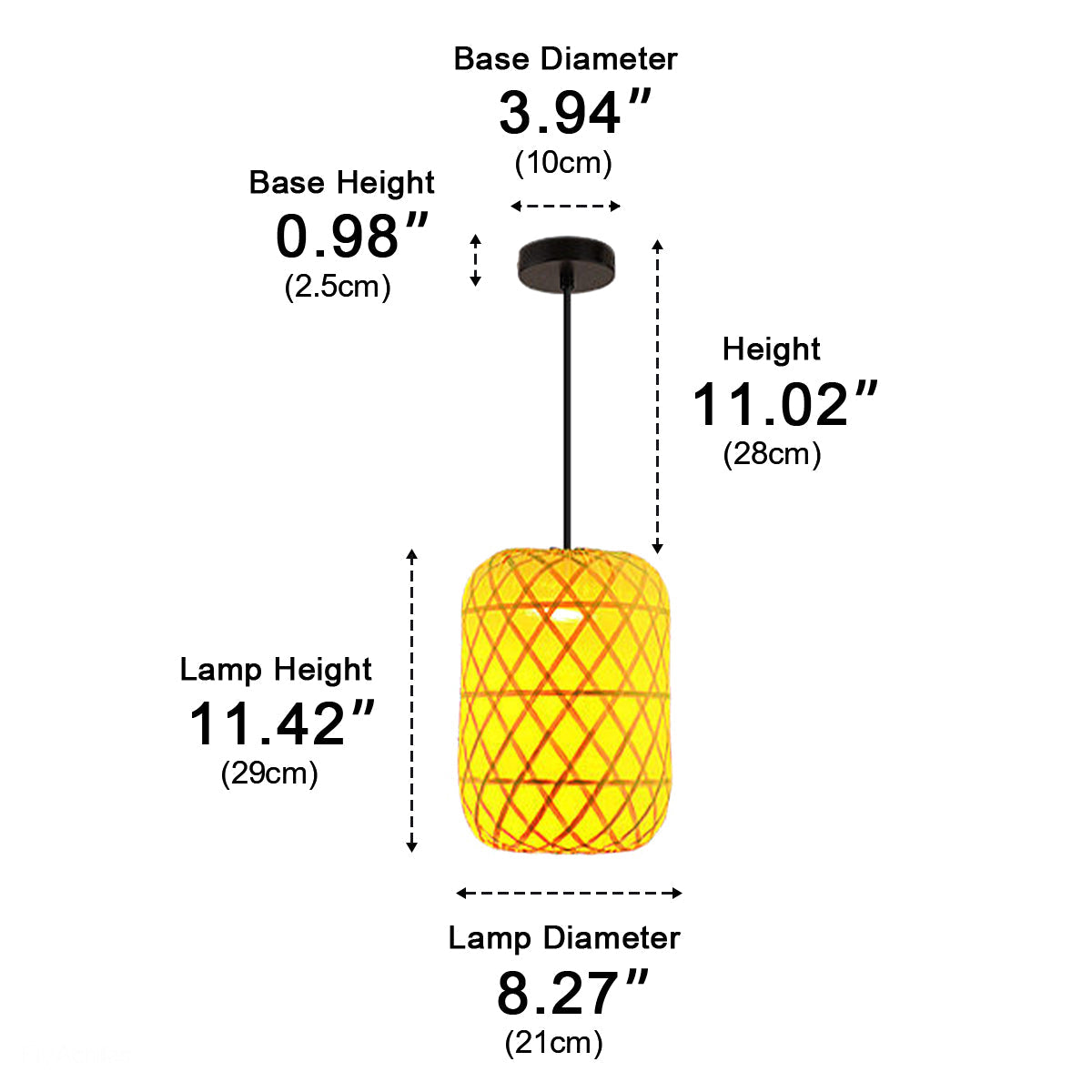 Waterproof Coastal Cylinder Rattan LED Outdoor Pendant Light
