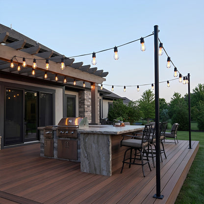 Waterproof 10 LED Outdoor String Lights 16.85ft