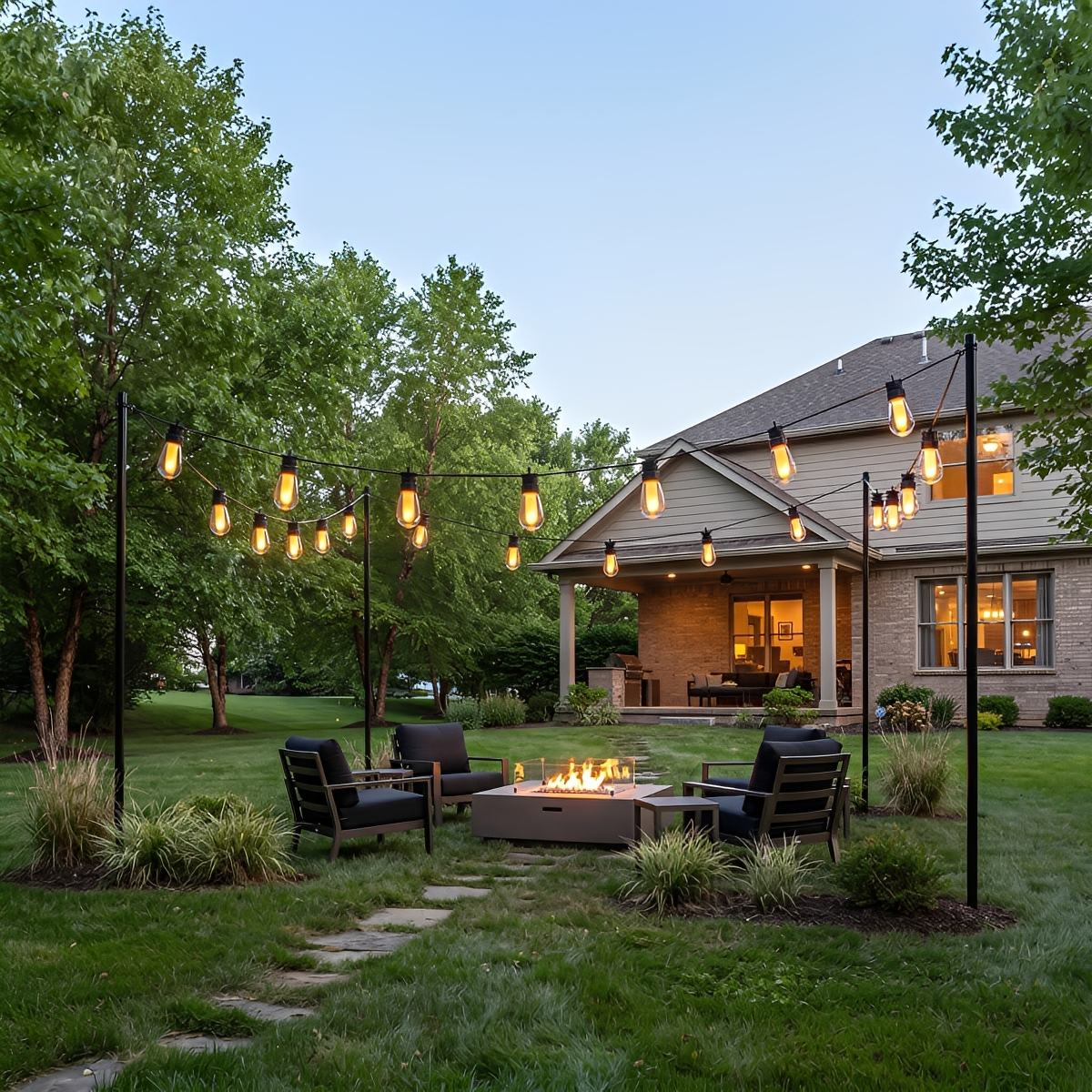 Waterproof 10 LED Outdoor String Lights 16.85ft