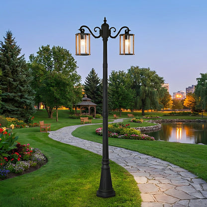 Classic Round Coach Lamps LED Outdoor Pathway Post Lights