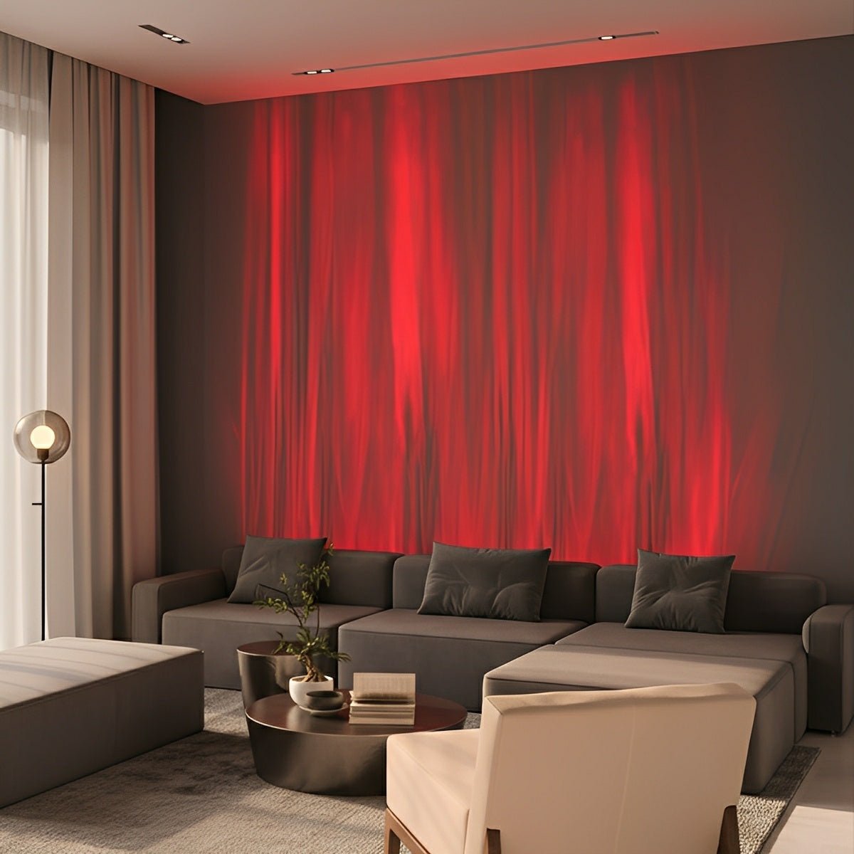 3D Dynamic LED Water Waves Wall Washer Light Ambient Lighting - Flyachilles