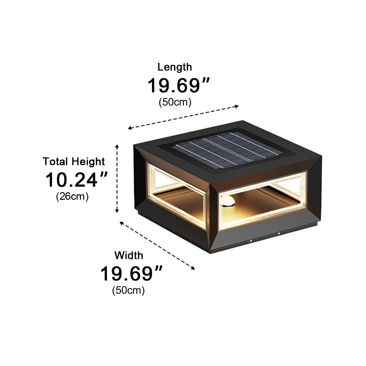 Rectangular Modern Stainless Steel Waterproof LED Outdoor Post Lights