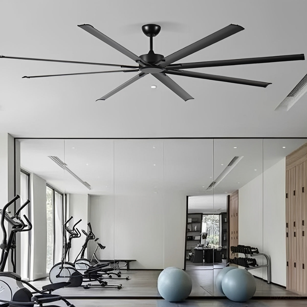 Large Modern Industrial DC Motor Oversized Commercial Ceiling Fan