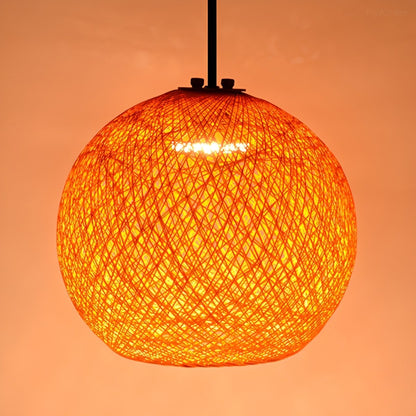 Waterproof Coastal Globe Woven Rope LED Outdoor Pendant Light