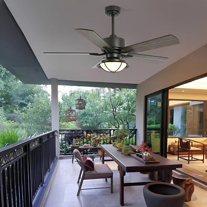 52" Classic Outdoor DC Motor Reverse Ceiling Fan Light - Flyachilles