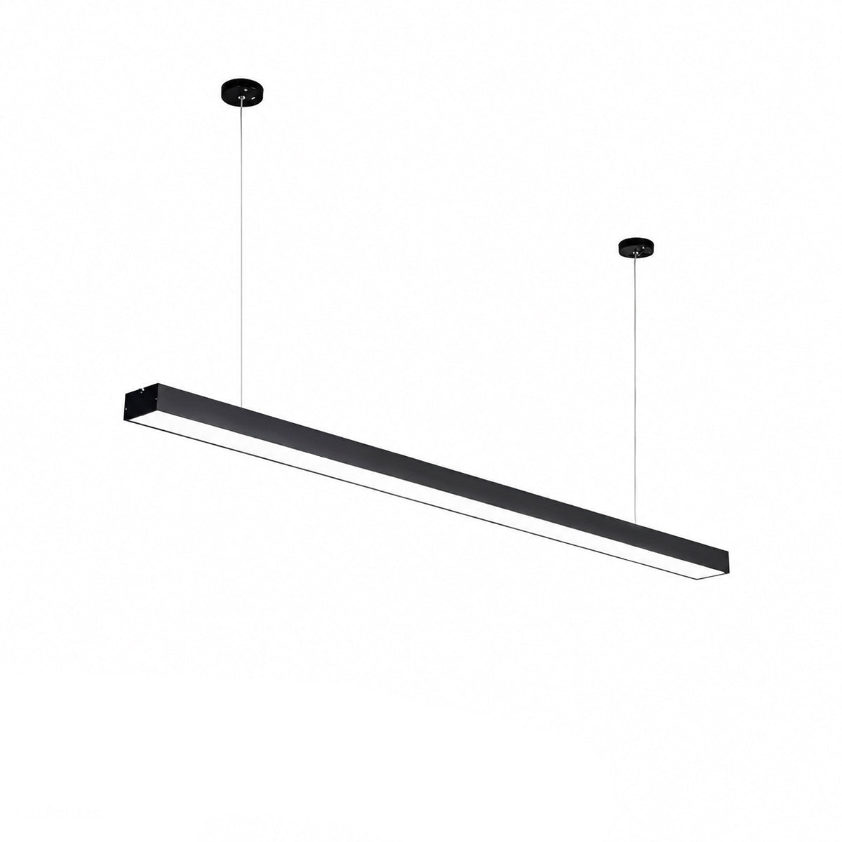 6 Set Minimalist Black LED Office Hanging Linear Light - Flyachilles