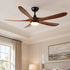 60 Inch Modern Wood Ceiling Fan with Full-Spectrum LED Light - Flyachilles
