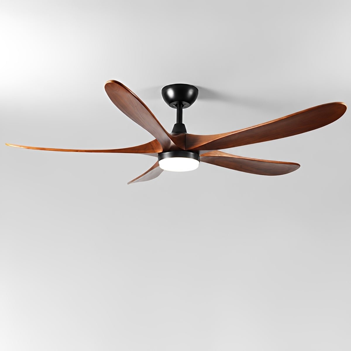 60 Inch Modern Wood Ceiling Fan with Full-Spectrum LED Light - Flyachilles