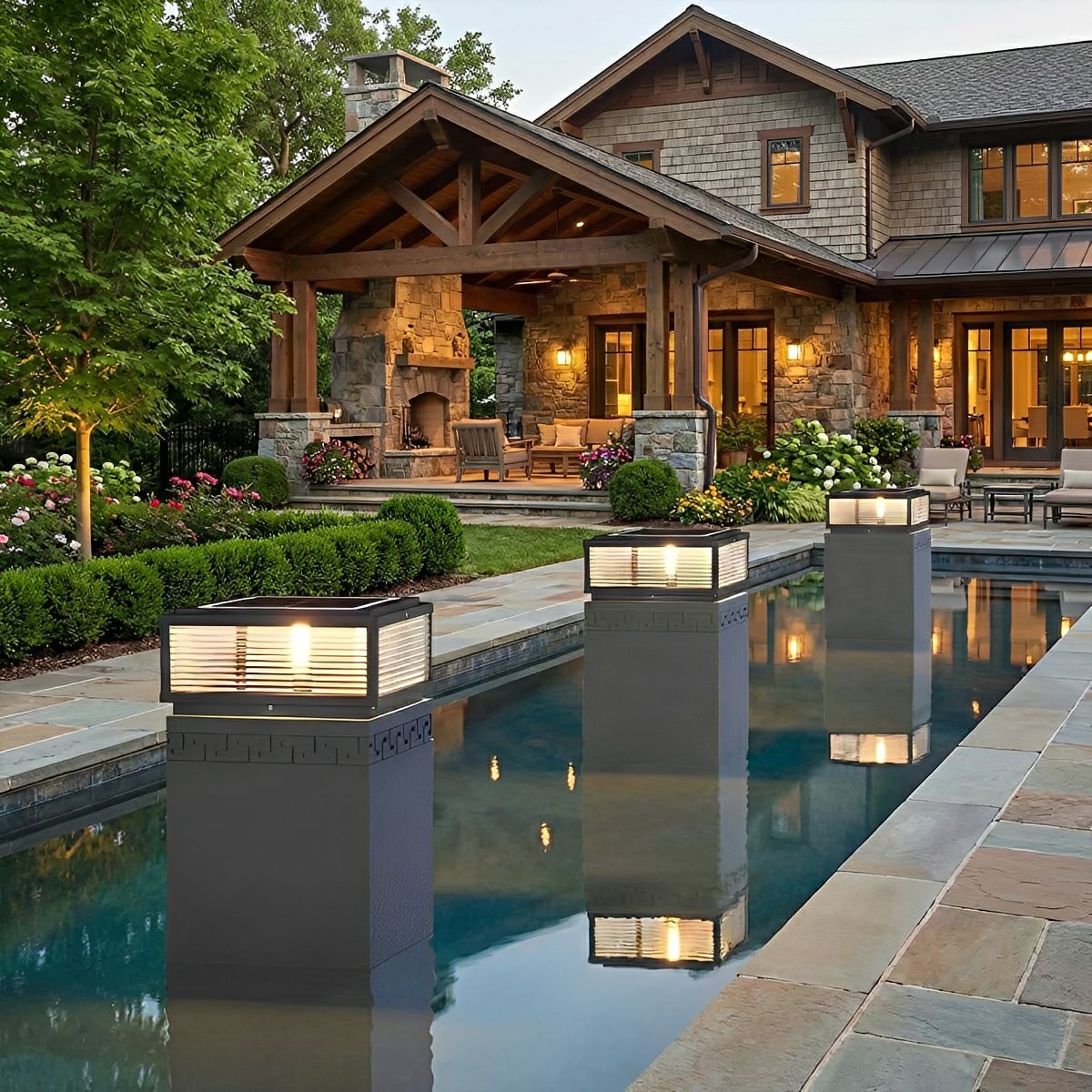 Waterproof Modern Square Outdoor Post Lights Fence Pillar Light - Flyachilles