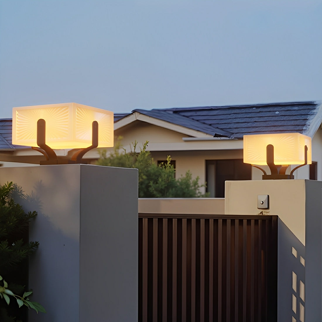 Modern Waterproof Square LED Outdoor Post Lights