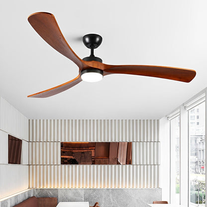 72 Inch Oversized Modern Wood LED Ceiling Fan with Light - Flyachilles