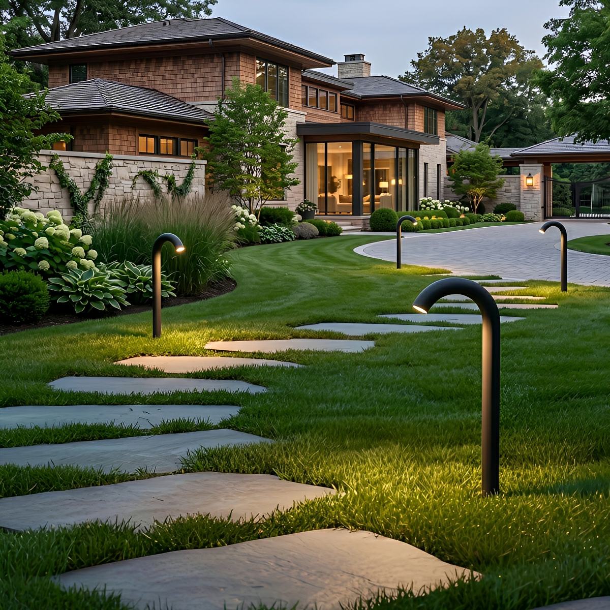 Umbrella Handle Modern Light Water Pipe Waterproof Lawn Landscape Lighting