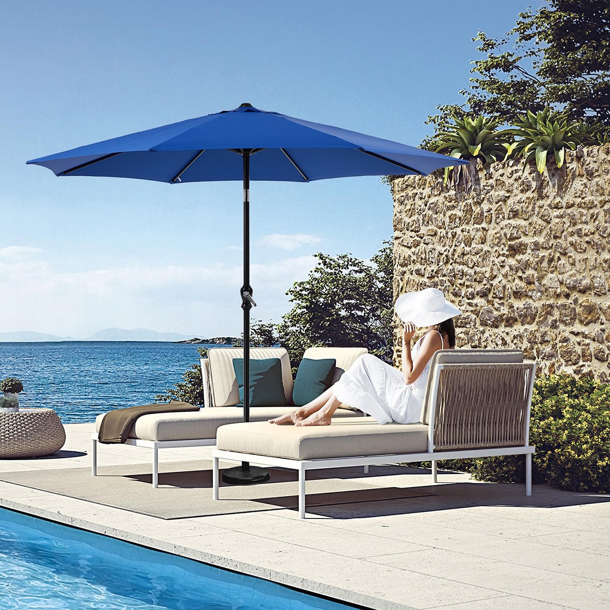 9 Ft Waterproof UV Protection Outdoor Patio Umbrella - Flyachilles