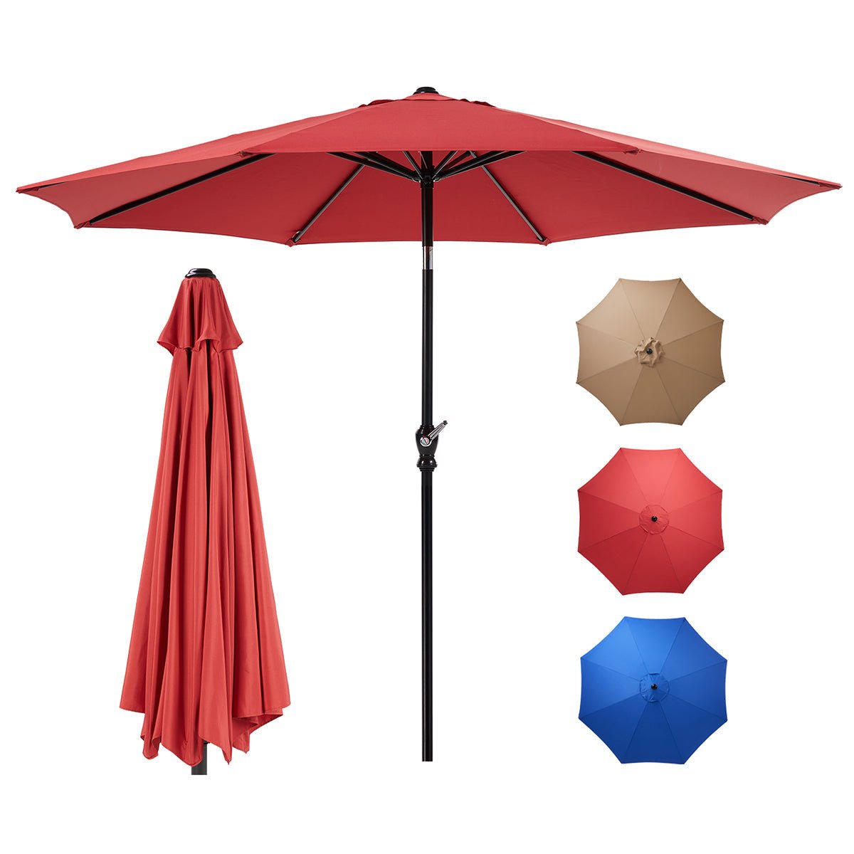 9 Ft Waterproof UV Protection Outdoor Patio Umbrella - Flyachilles
