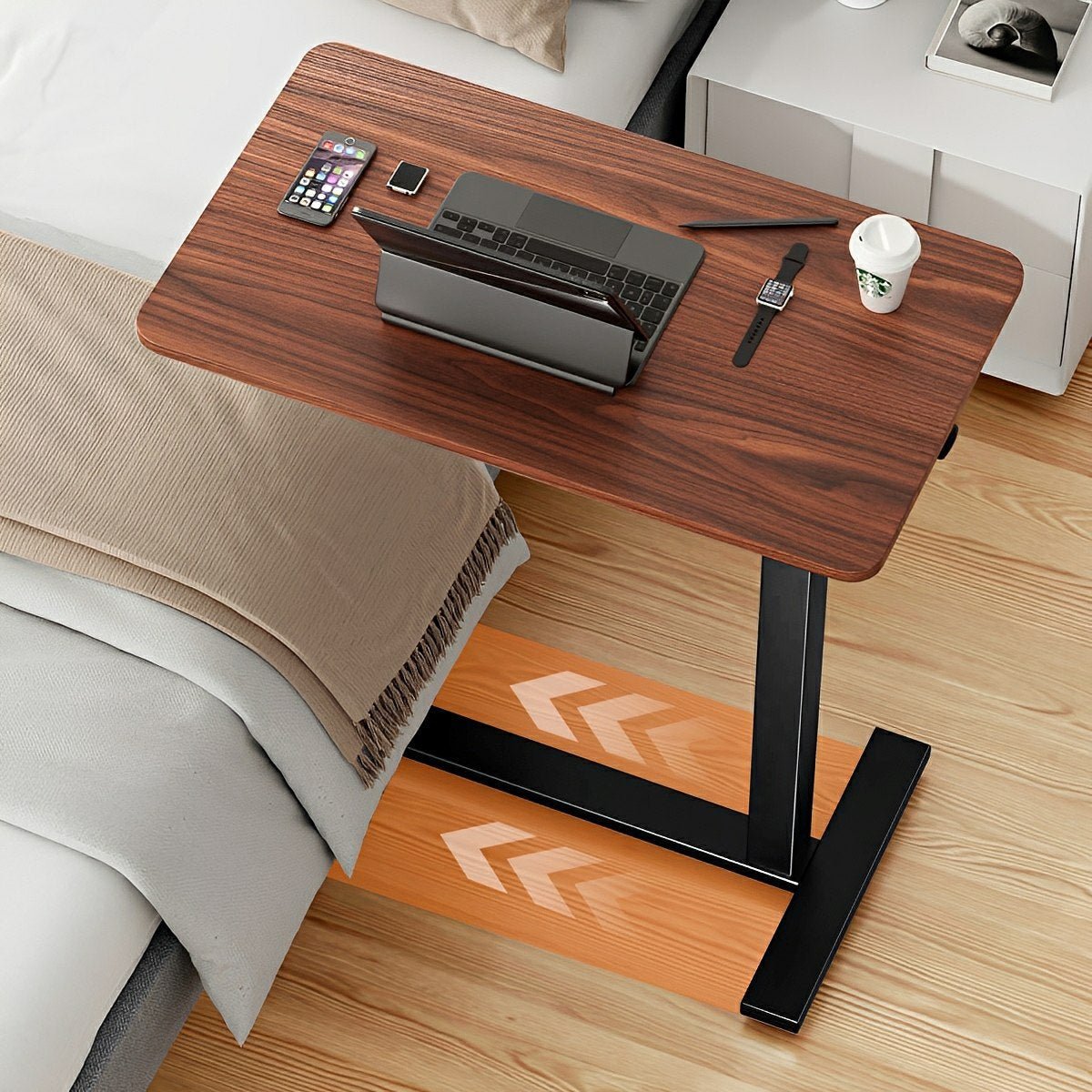 Adjustable Mobile Bed Table – Standing &amp; Laptop - Flyachilles