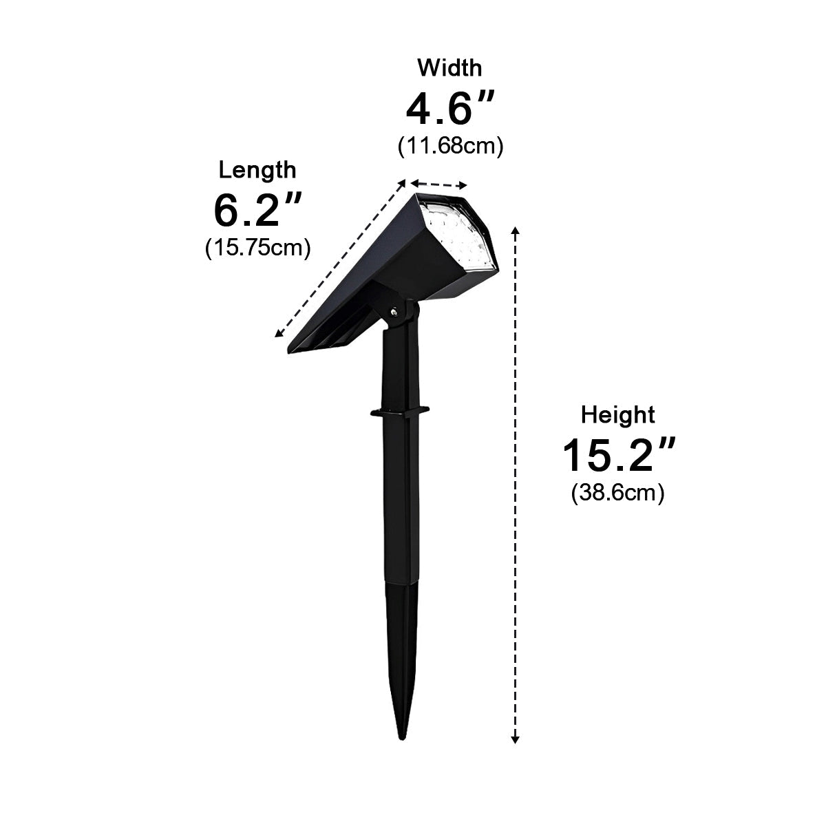Adjustable Waterproof Multicolor Solar Spot Light With Sensor Landscape Lighting - Flyachilles