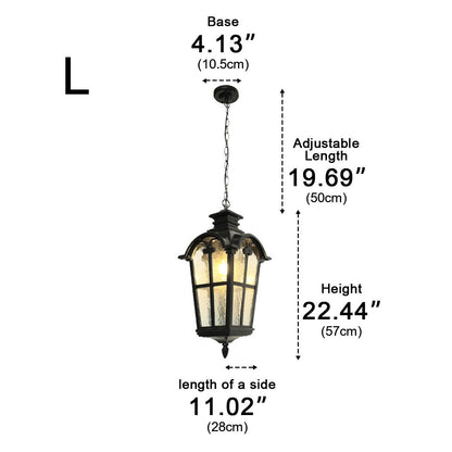 Ancient Rome Rustic Cross Waterproof Outdoor LED Lantern Pendant Lights - Flyachilles