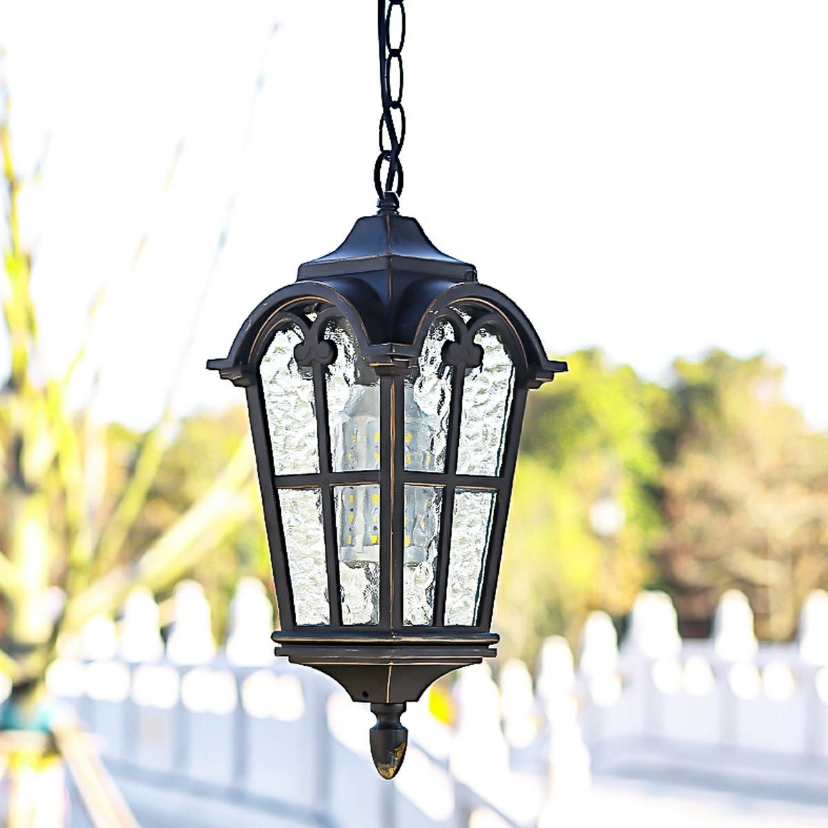 Ancient Rome Rustic Cross Waterproof Outdoor LED Lantern Pendant Lights - Flyachilles