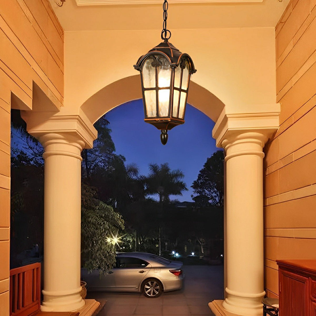 Ancient Rome Rustic Cross Waterproof Outdoor LED Lantern Pendant Lights - Flyachilles