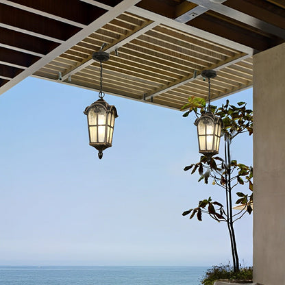 Ancient Rome Rustic Cross Waterproof Outdoor LED Lantern Pendant Lights - Flyachilles