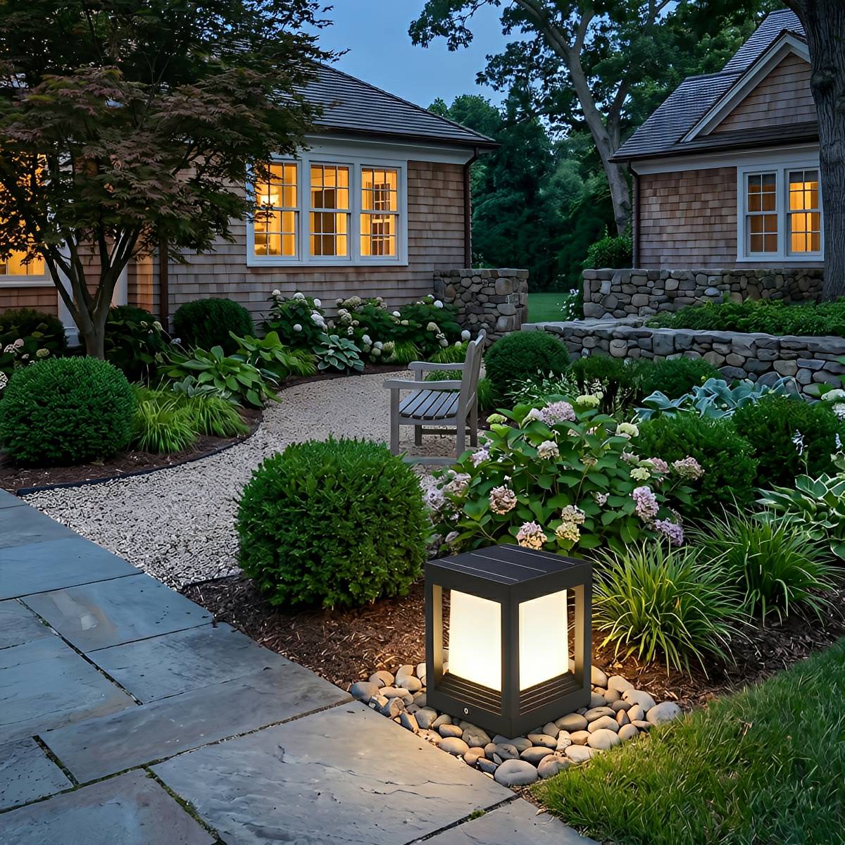 Classic Minimalist Cube Waterproof Fence Outdoor Post Light - Flyachilles