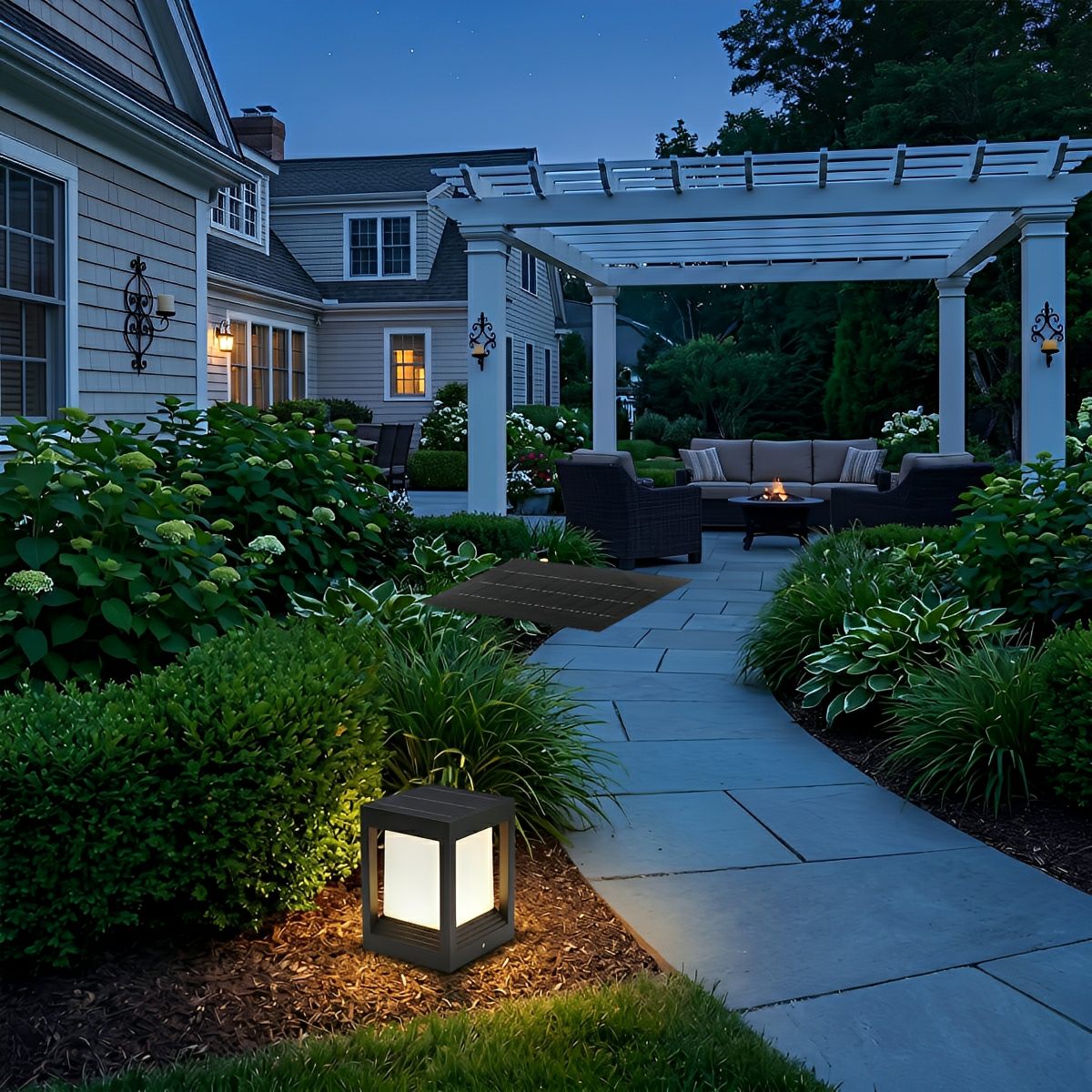 Classic Minimalist Cube Waterproof Fence Outdoor Post Light - Flyachilles